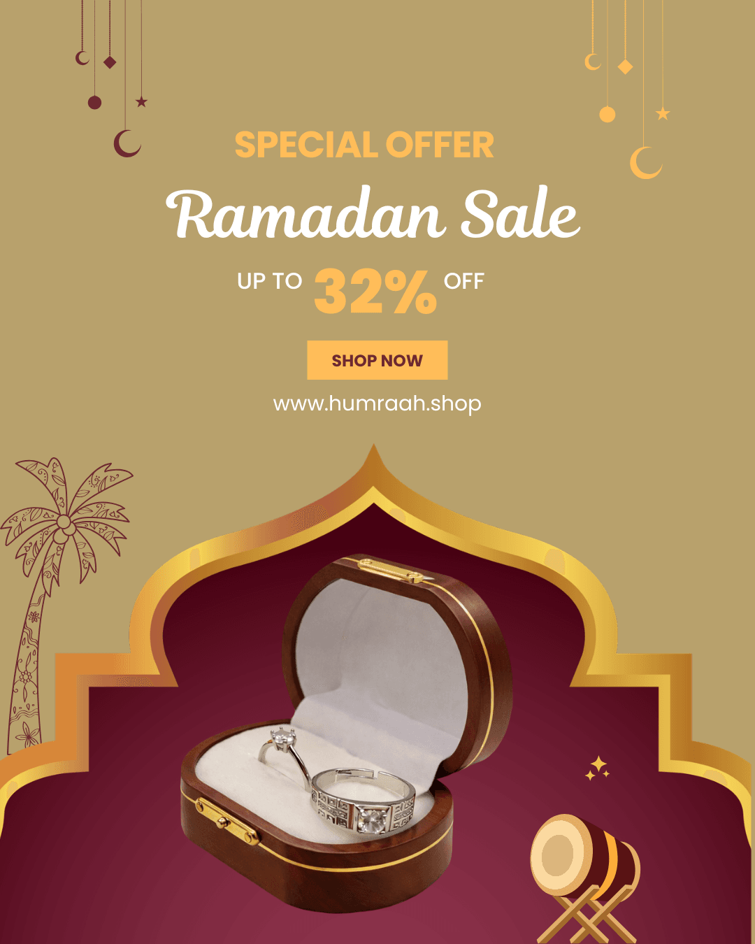 Couple Rings Mobile Banner